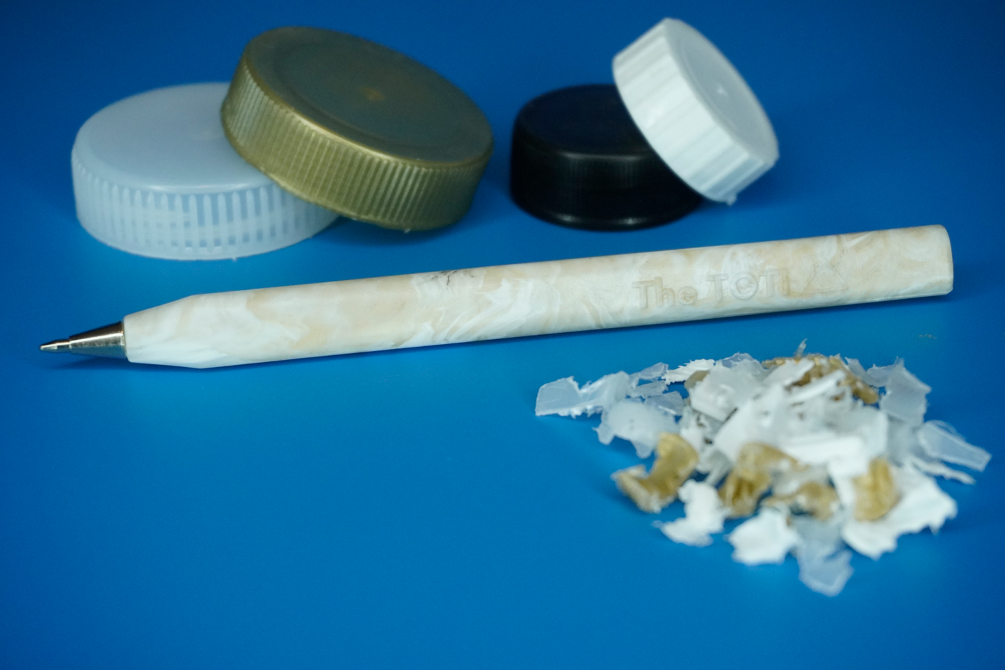 Recycled Refillable Pen - Gold Marble