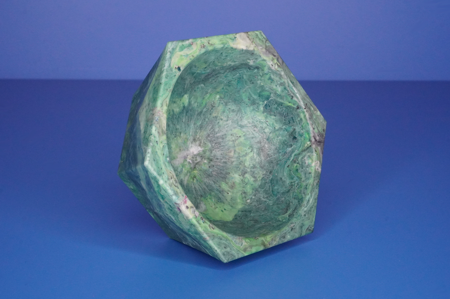 Decorative Bowl Recycled from 3D Printer Waste - Dark Forest 2