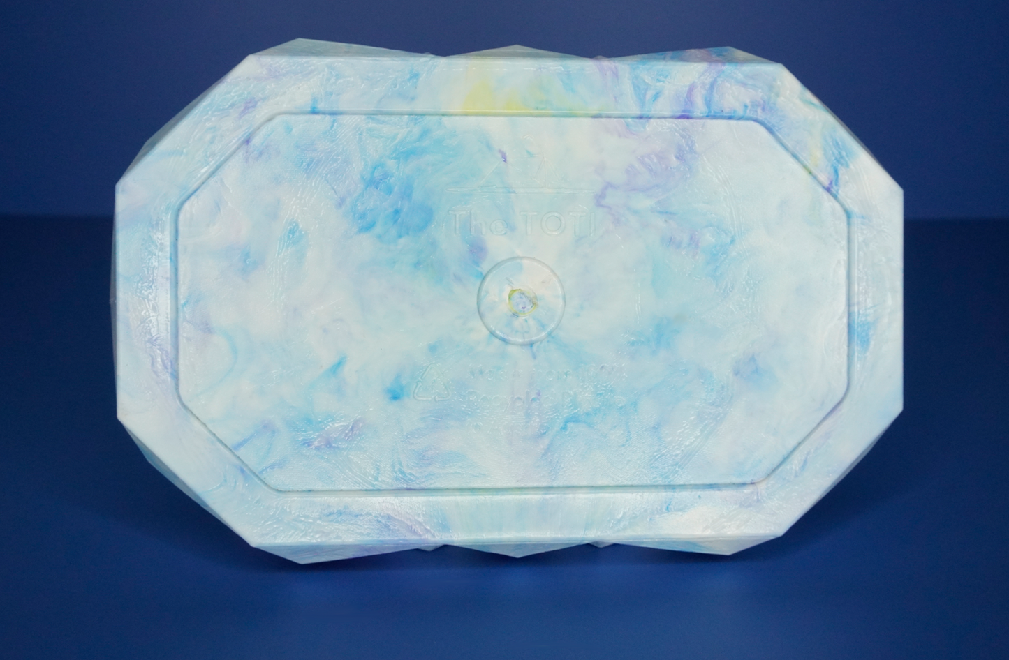 Recycled Tray - White, Light Blue, Dark Blue