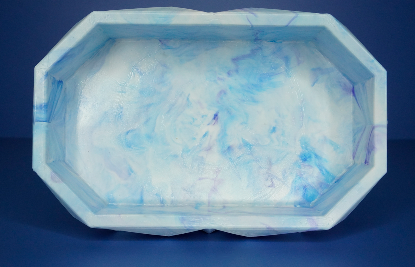 Recycled Tray - White, Light Blue, Dark Blue