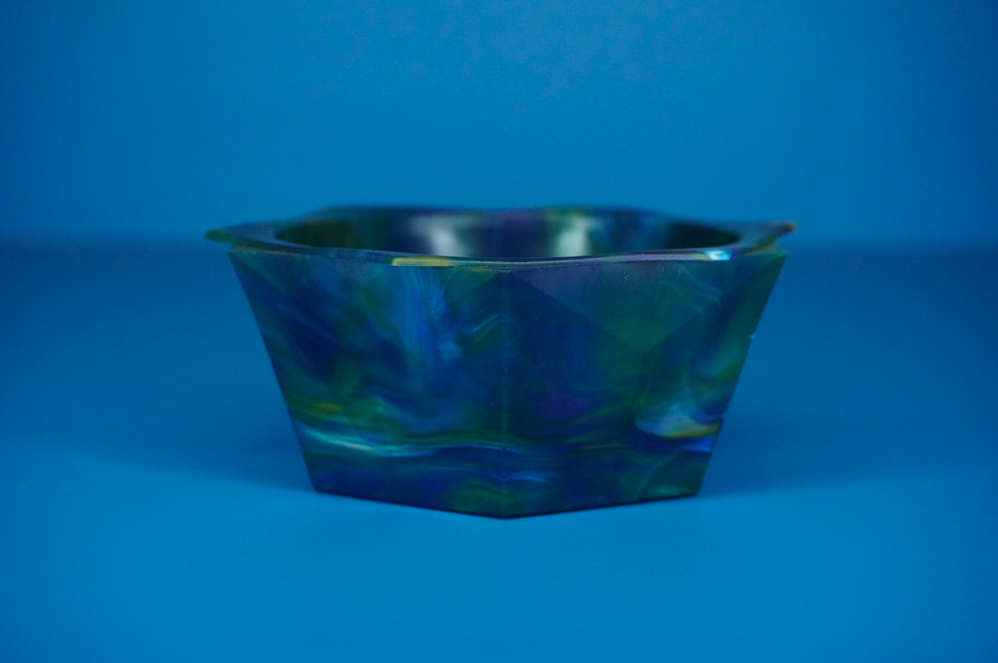 Frilled Decorative Recycled Bowl - Dark Sunset