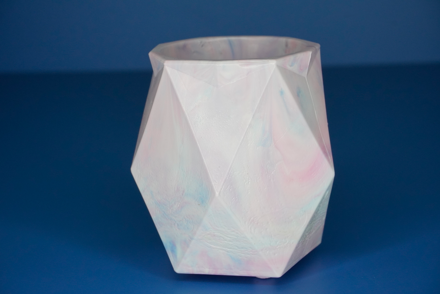 Recycled Plant Pot - White, Pink, Light Blue