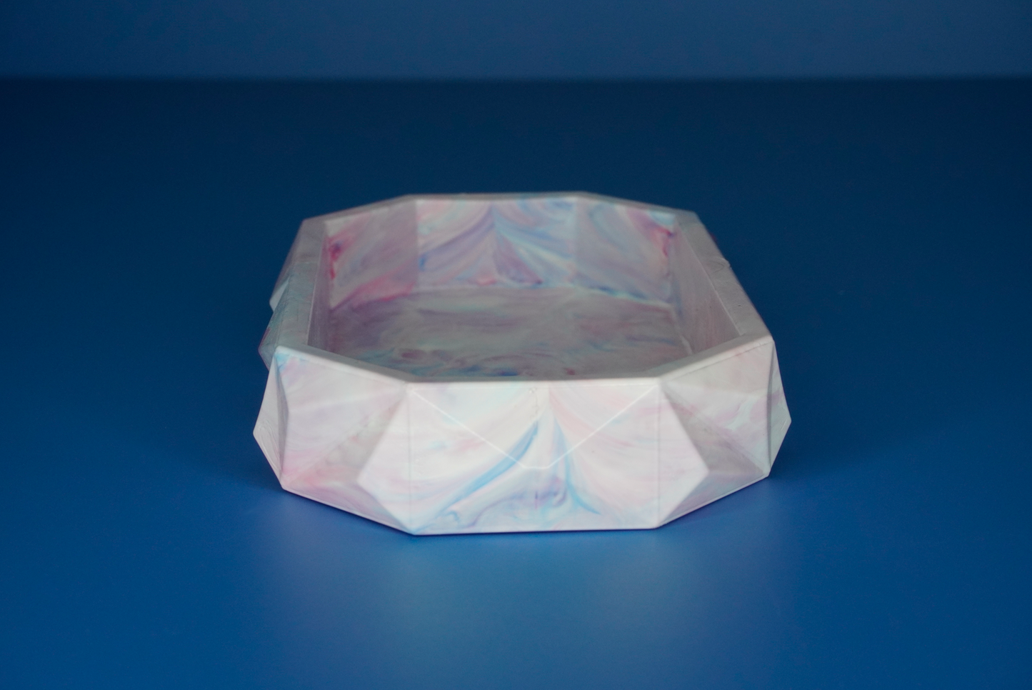 Recycled Tray - White, Pink, Light Blue