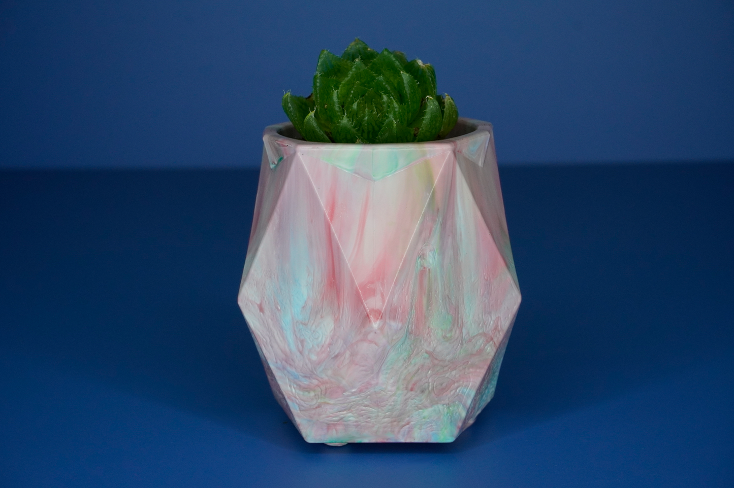 Recycled Plant Pot - White, Green, Light Blue, Red