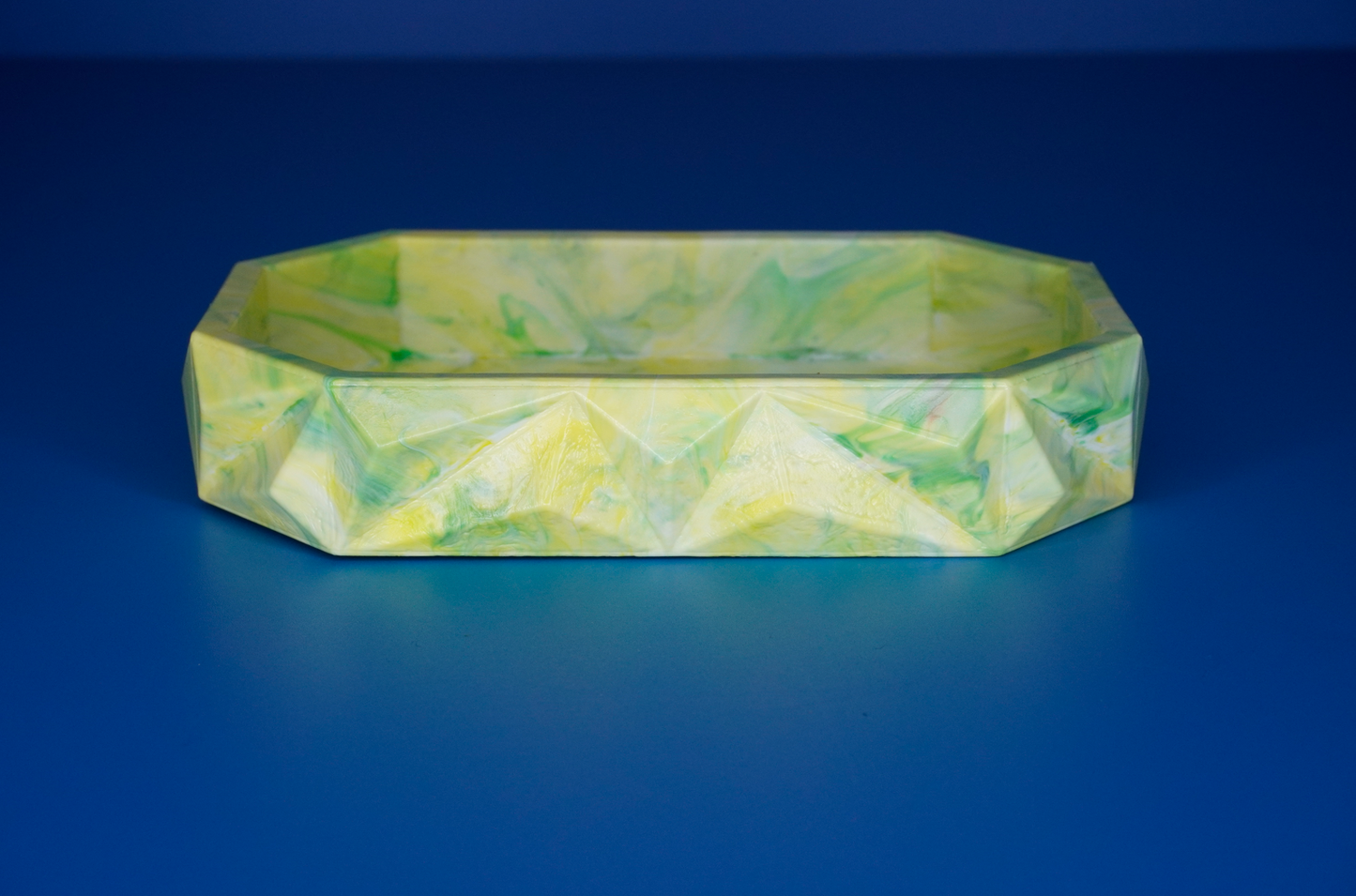 Recycled Tray - White, Green, Yellow