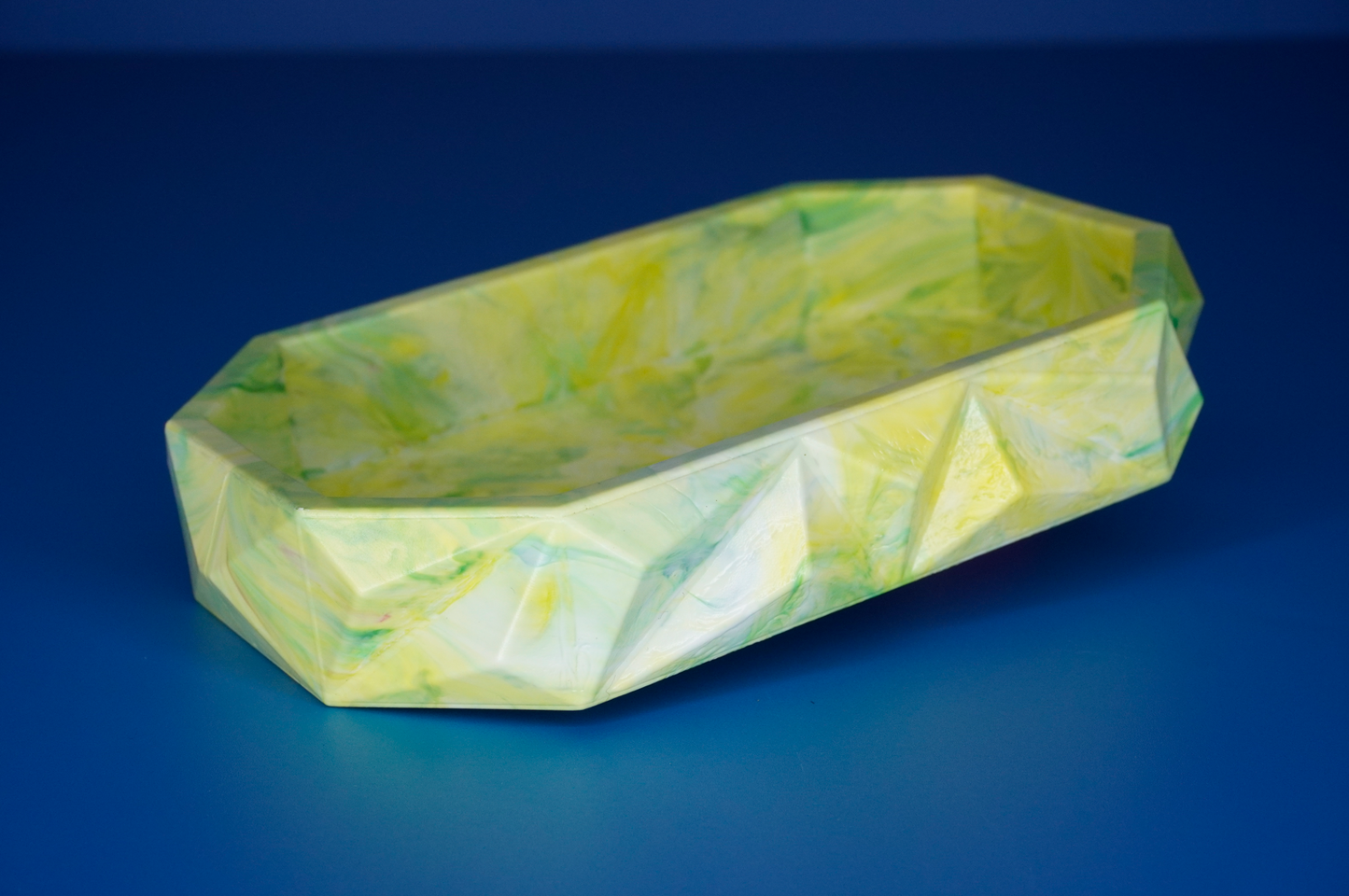 Recycled Tray - White, Green, Yellow