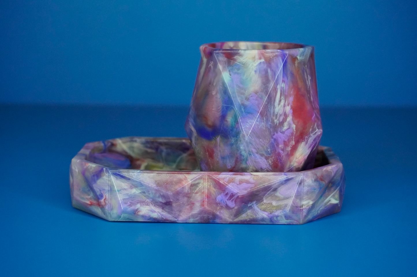 Recycled Tray - Iridescent Echo