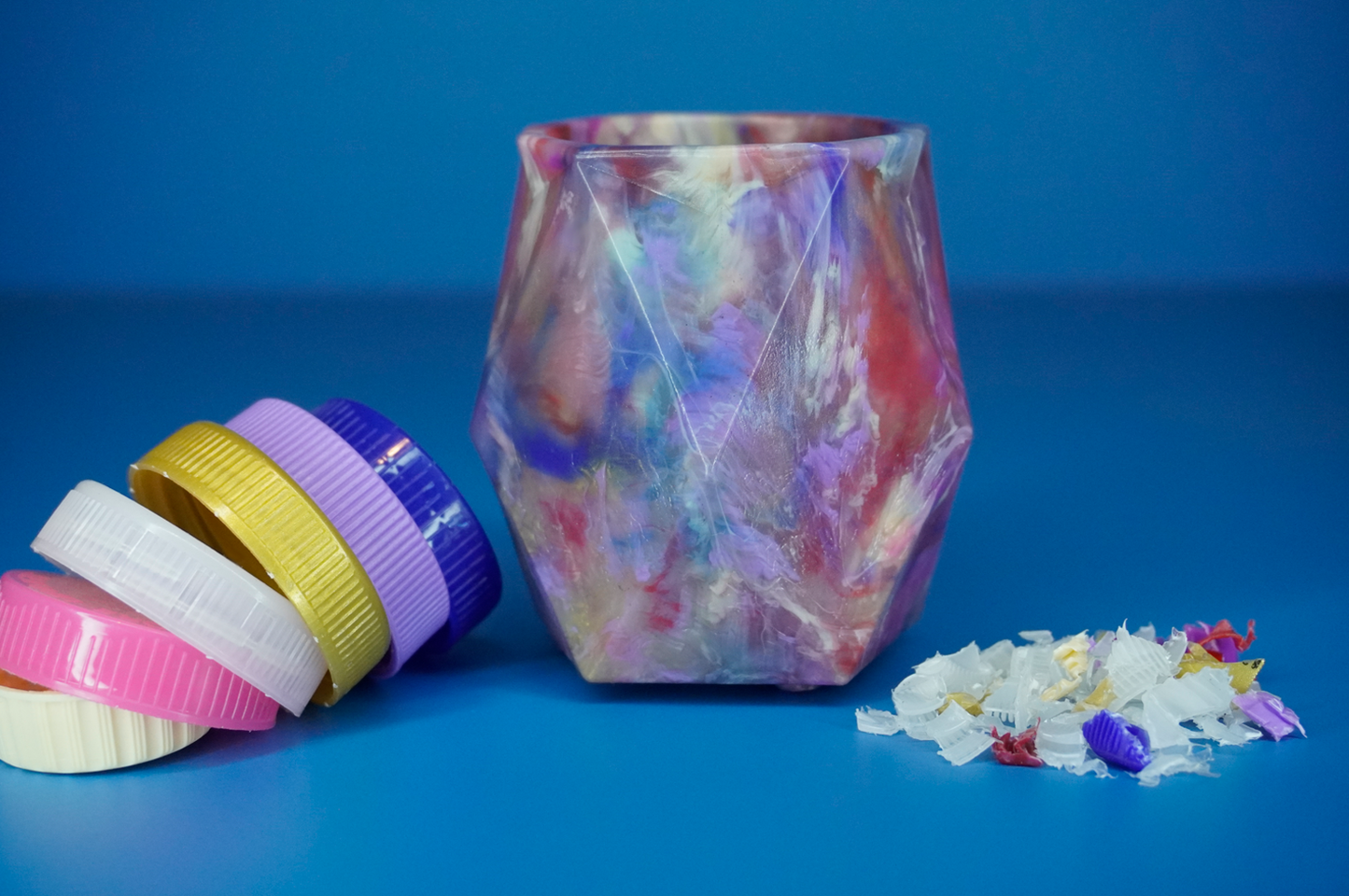 Recycled Pot - Iridescent Echo