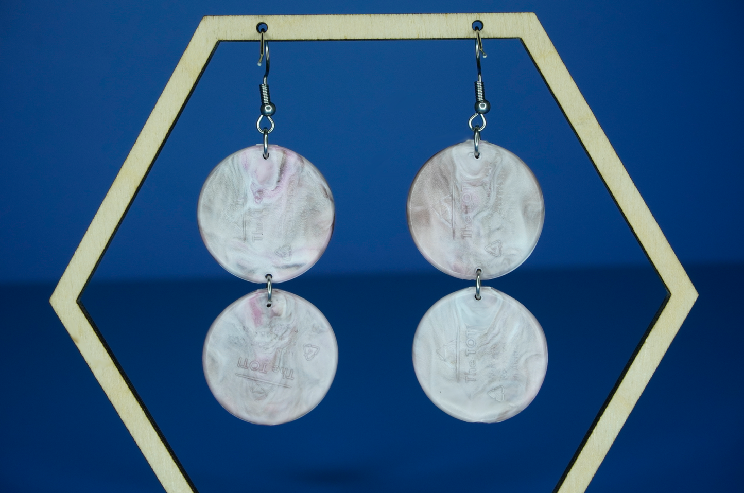 Recycled Double Circle Earrings - Neapolitan