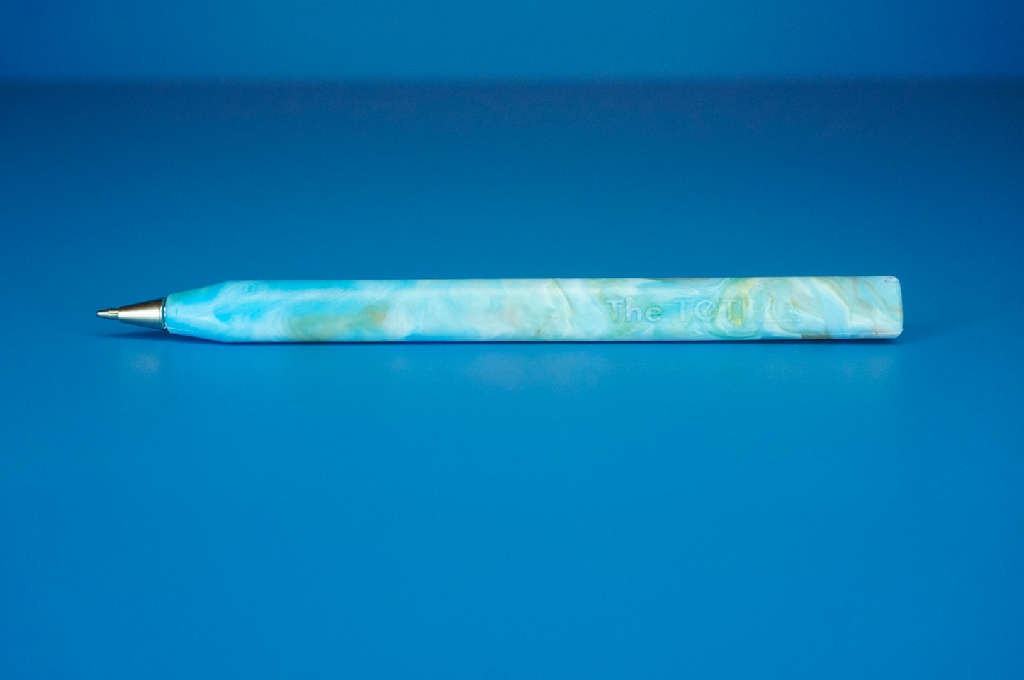 Recycled Refillable Pen - Orange Blue