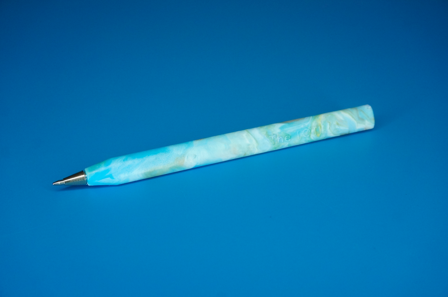 Recycled Refillable Pen - Orange Blue