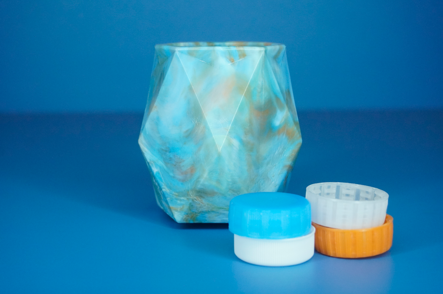 Recycled Pot - Orange Blue