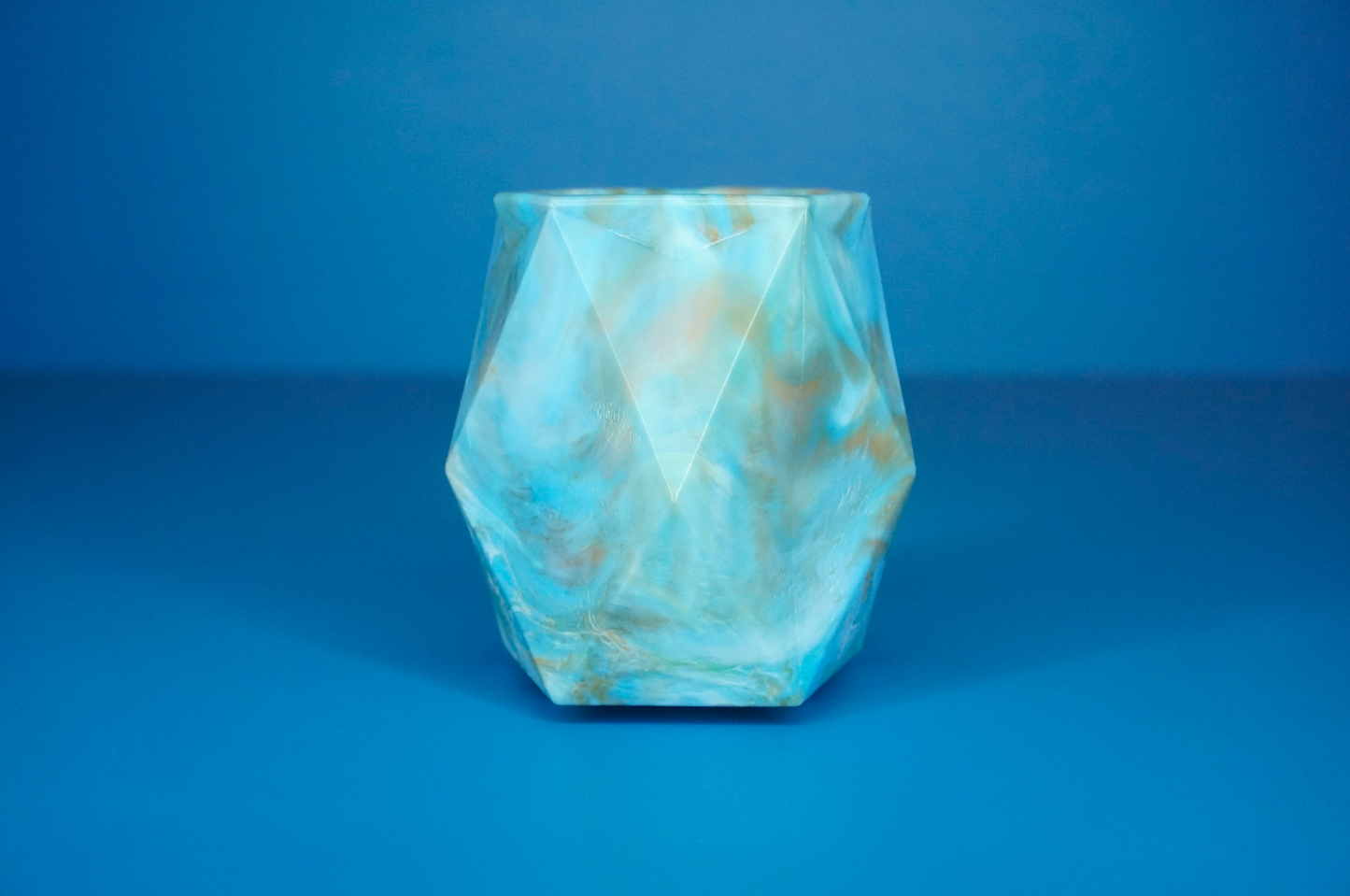 Recycled Pot - Orange Blue