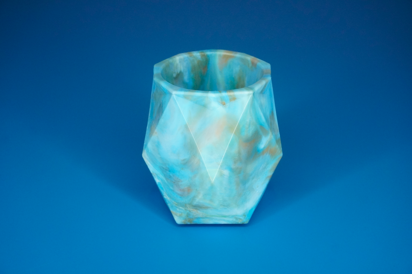 Recycled Pot - Orange Blue