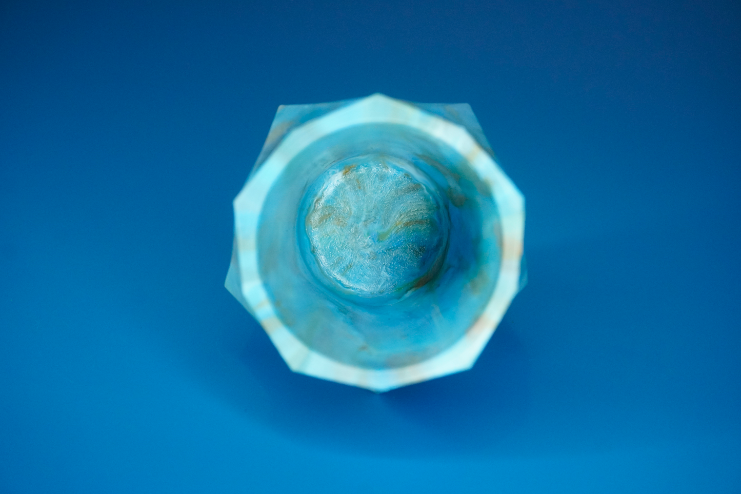 Recycled Pot - Orange Blue