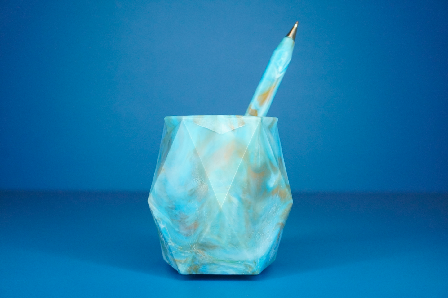 Recycled Pot - Orange Blue