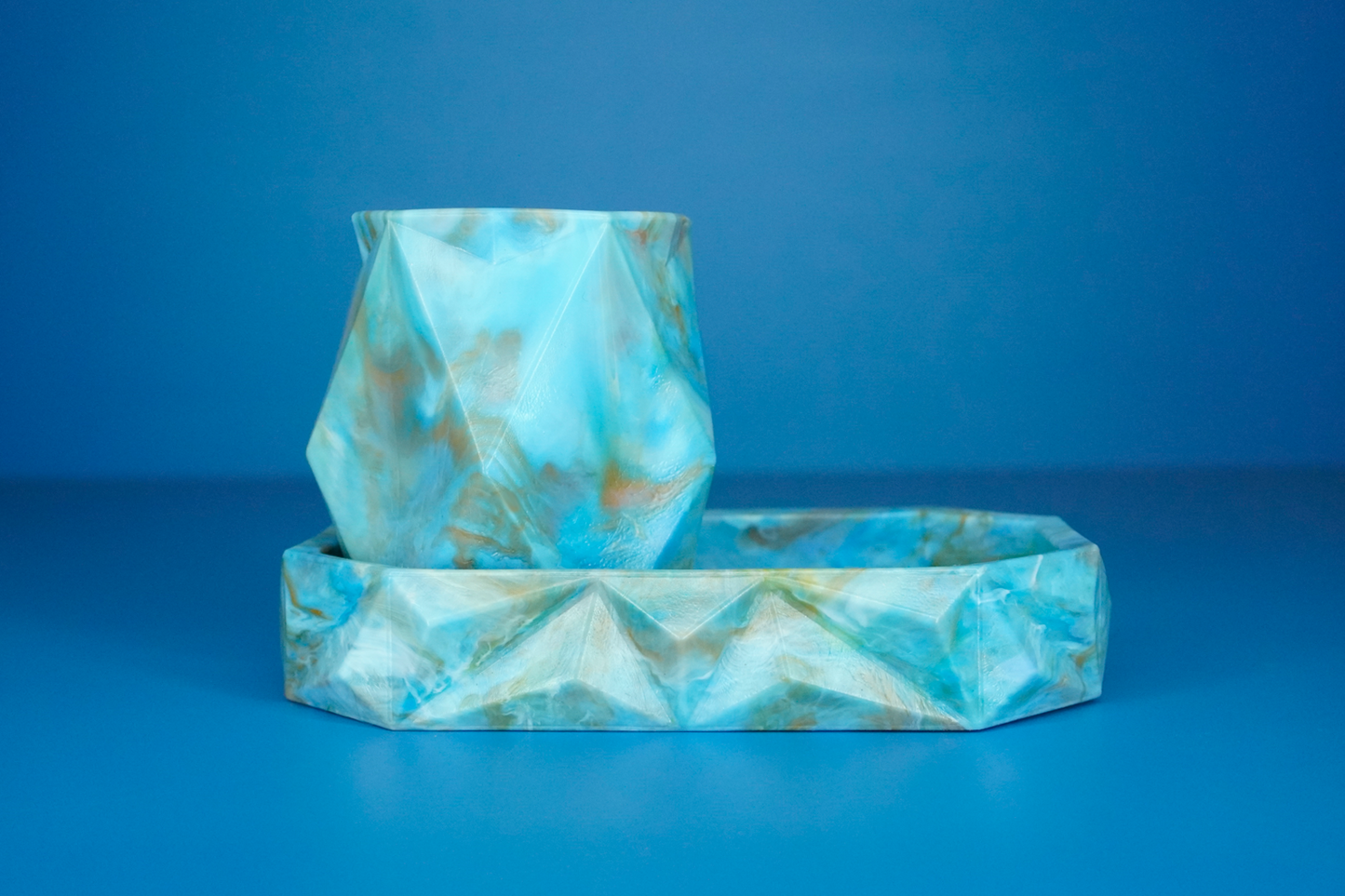 Recycled Tray - Orange Blue