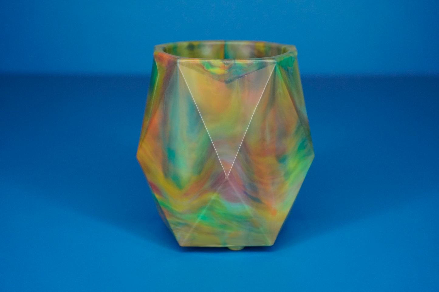 Recycled Pot - Dusty Rainbow