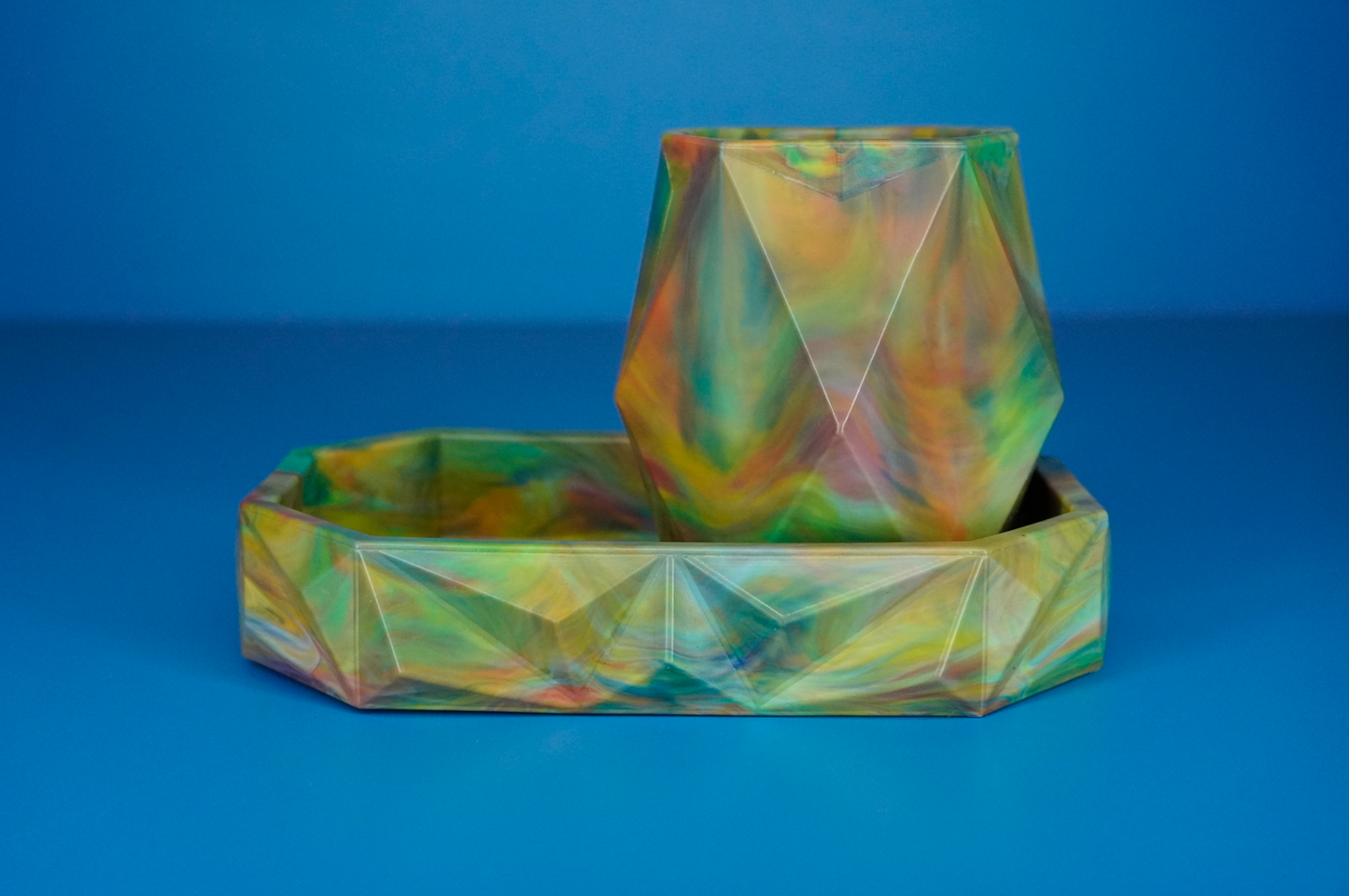 Recycled Tray - Dusty Rainbow